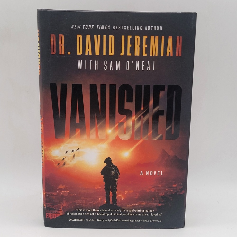 Dr. David Jeremiah Vanished Hardcover First Edition Christian Fiction Excellent